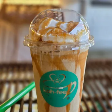 koh-fee Caramel Frappe